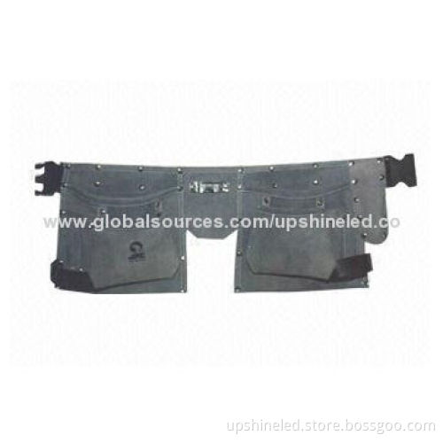 10-pocket Nail and Tool Bag, Made of Split Suede, Riveted for More Strength, Colors/Designs Accepted